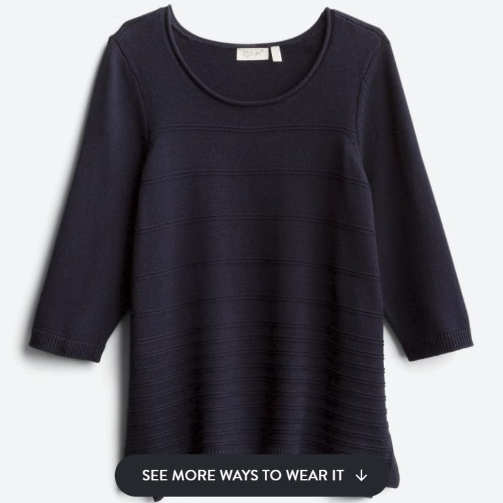 Sweater pullover rolled neckline